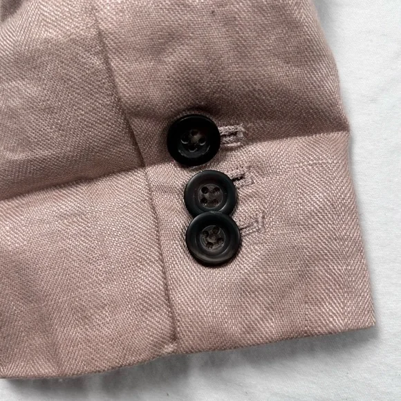 J.Crew Blazer Womens Size 2 Linen Tan Beige Tailored Jacket Career Office Chic - Picture 7 of 10